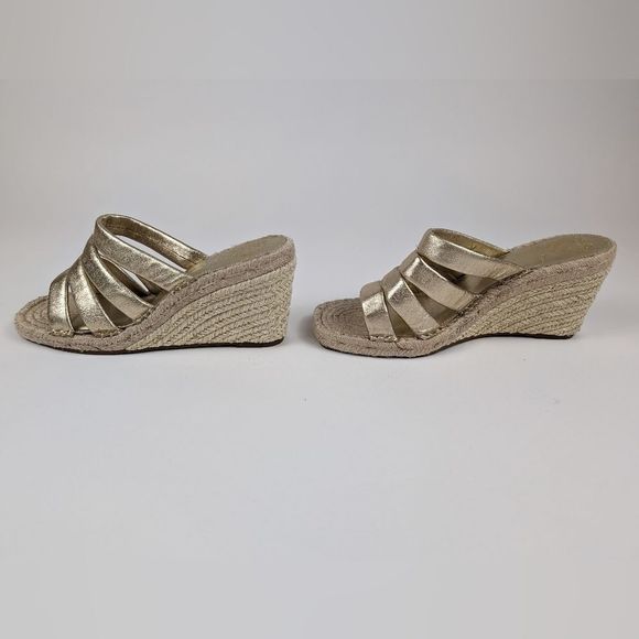 Vince Camuto Women's Molisana Espadrille Wedge Sandal 9M in Egyptian Gold NEW - Picture 3 of 9
